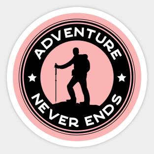 Adventure Never Ends Sticker